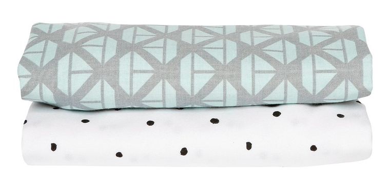 Motherhood, Statki Miętowe, Premium, pielucha, otulacz flanelowy, 80-120 cm, 2 szt.