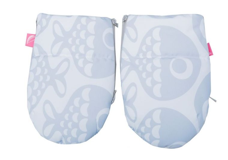 Motherhood, wodoodporne mufki do wózka, 2 szt, rybki niebieskie