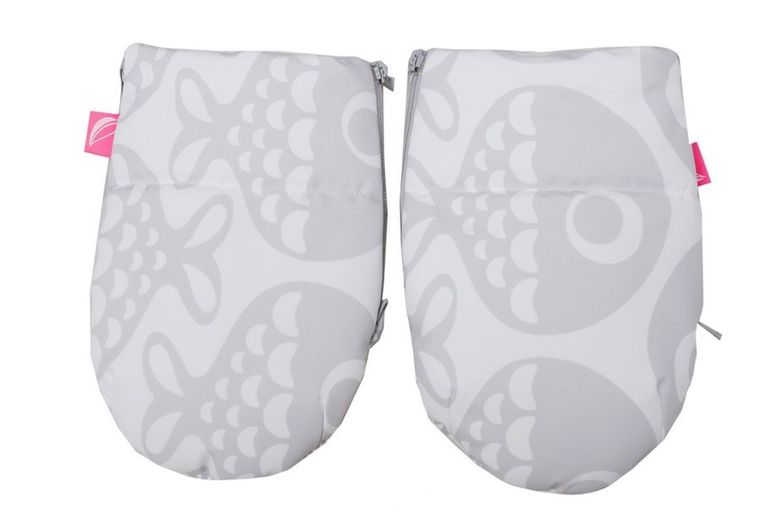 Motherhood, wodoodporne mufki do wózka, 2 szt, rybki szare