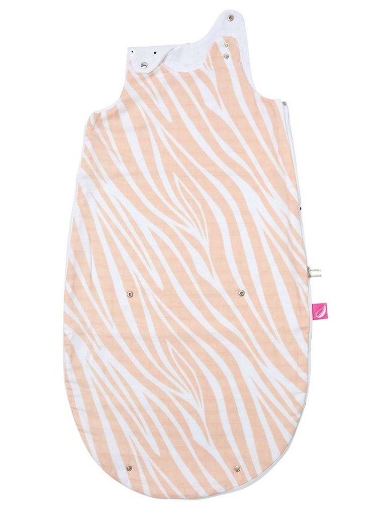 Motherhood, Zebra Łososiowa, Zip-A-Round, śpiworek muślinowy 2w1, TOG 0.5, 3-18 m