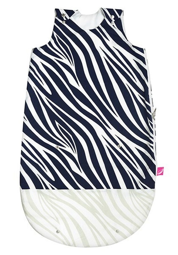 Motherhood, Zebra Niebieska, Zip-A-Round, śpiworek letni 2w1, TOG 1, 3-18m