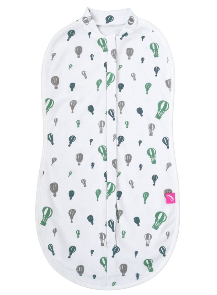 Motherhood, Zip&Swaddle, otulacz, miętowe baloniki, 2.5-5 kg