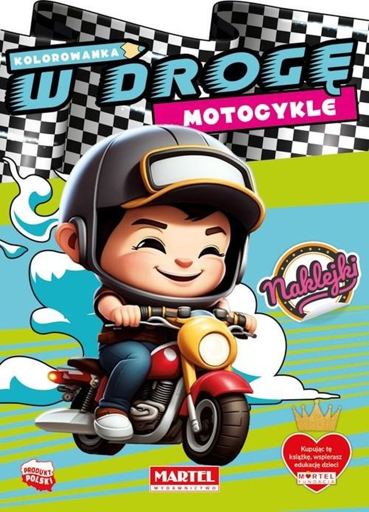 Motocykle z naklejkami. W drogę