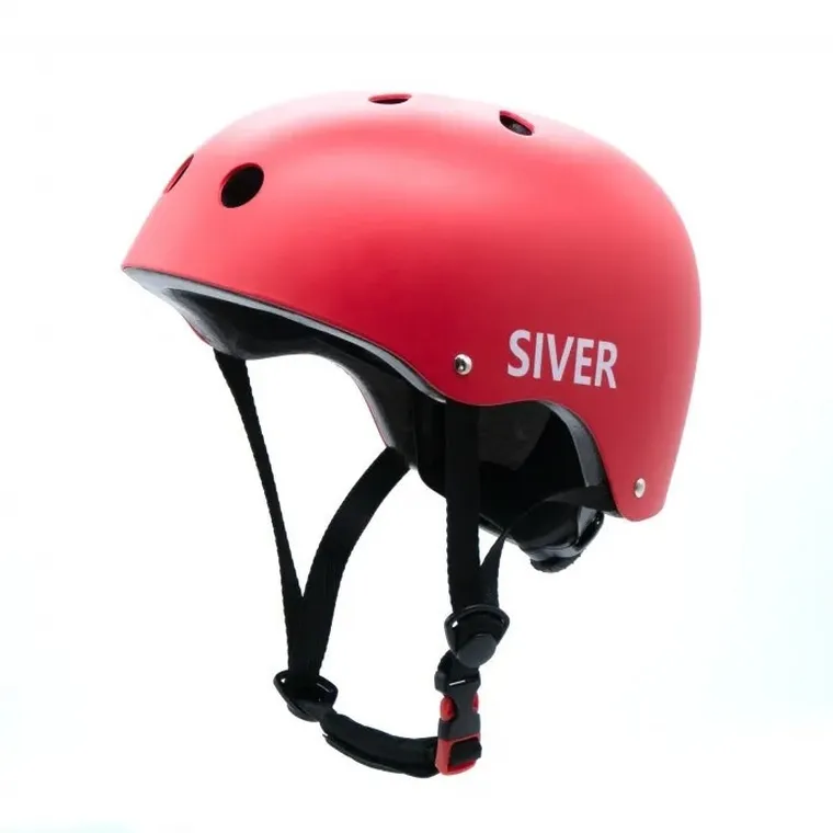 Motus, Siver, kask rowerowy, rozmiar M, czerwony, MOTHAM8MR