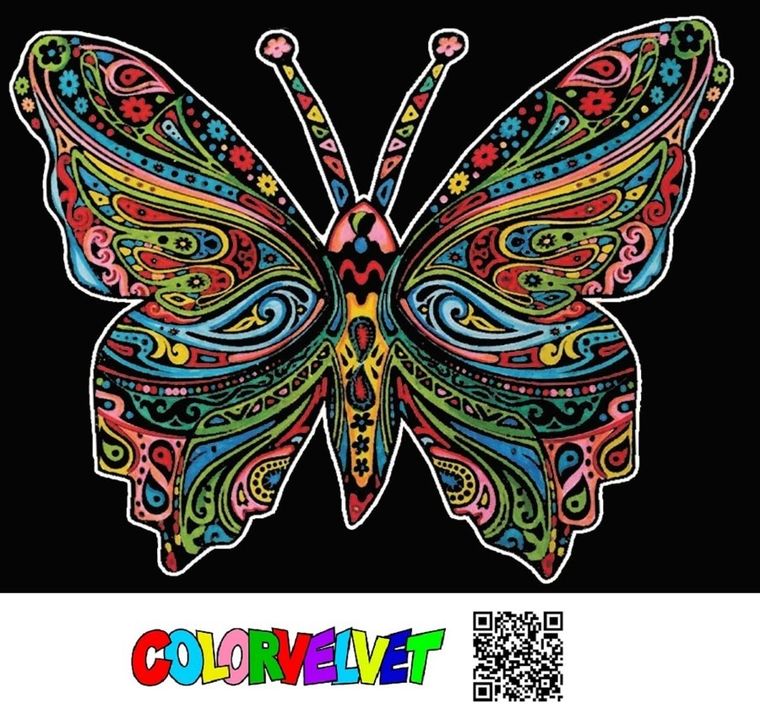 Motyl. Kolorowanka welwetowa, 47-35 cm