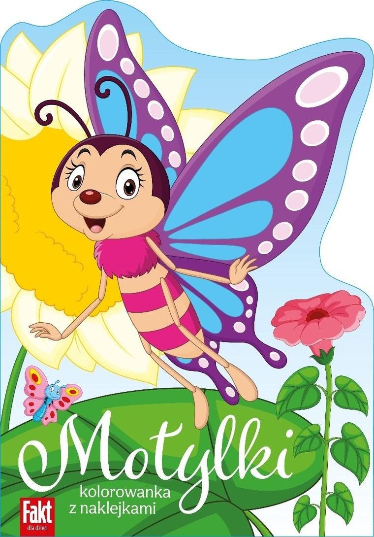 Motylki. Kolorowanka z naklejkami