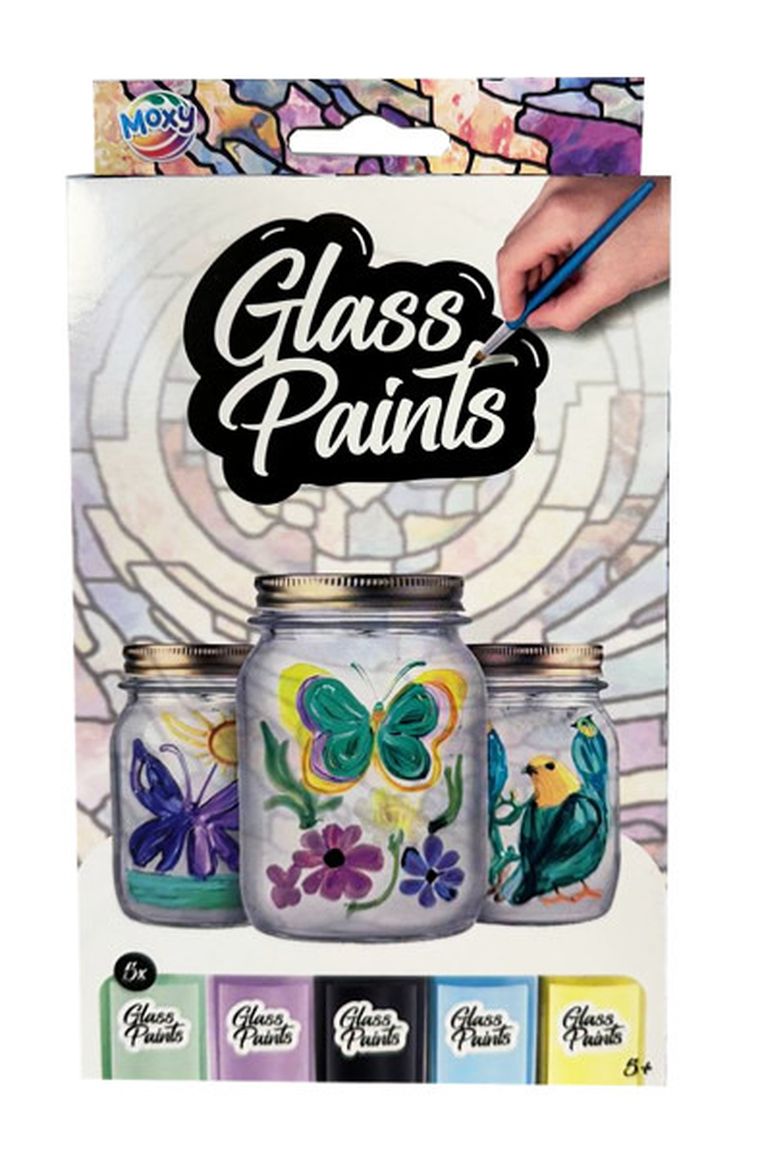 Moxy, farby do szkła, 5 szt.