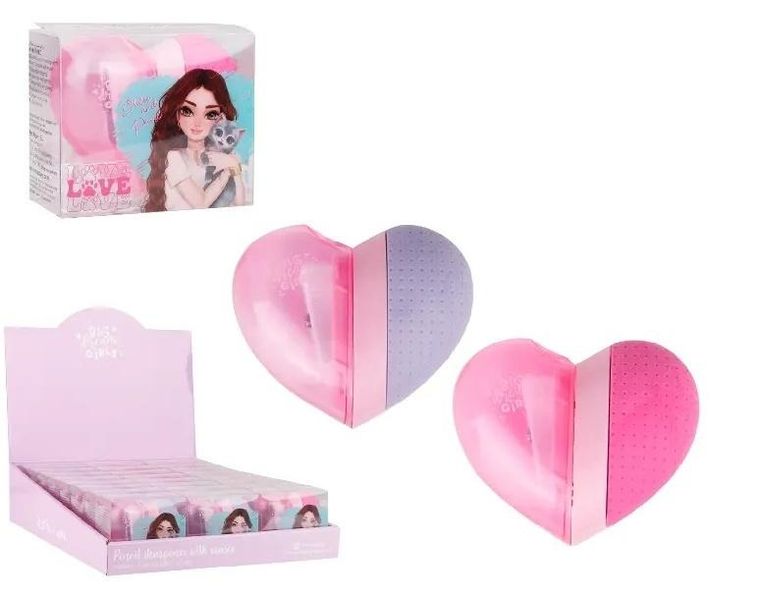 MP Main Paper, Big Dream Girls, gumka z temperówką, serce, 1 szt.