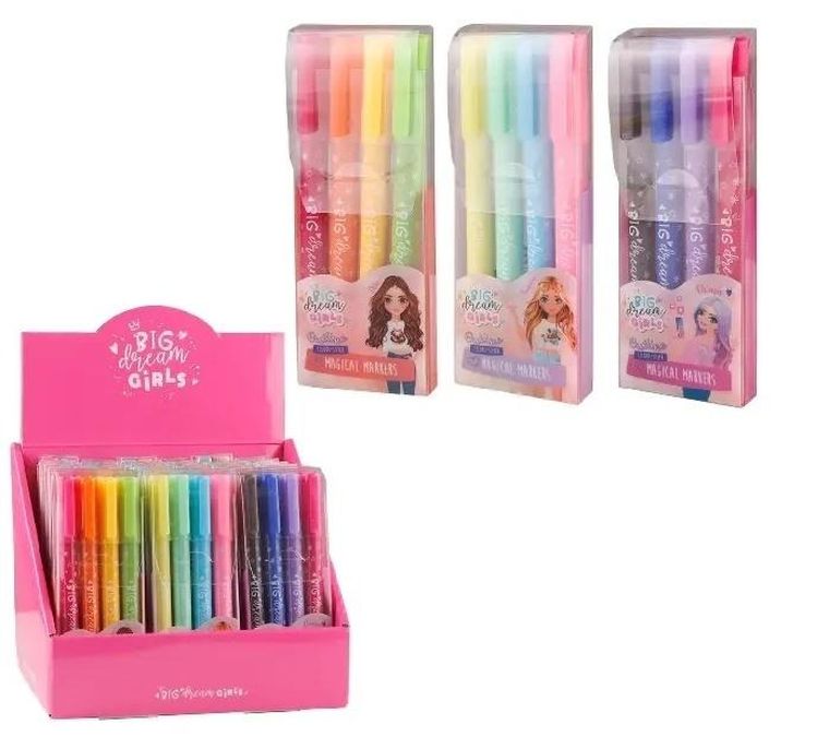 MP Main Paper, Big Dream Girls, marker magiczny, 4 szt.