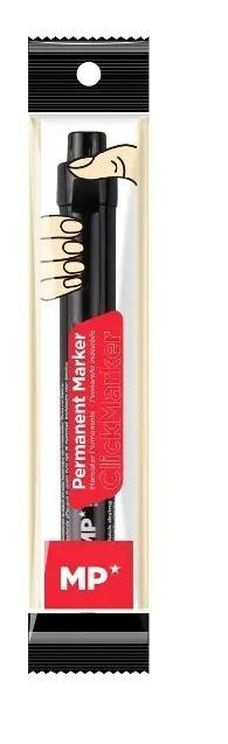 MP Main Paper, Click, marker permanentny, czarny