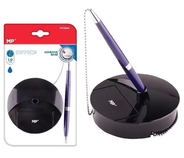 MP Main Paper, długopis recepcyjny ze stojakiem, niebieski