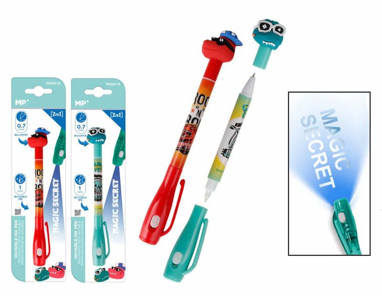 MP Main Paper, długopis szpiegowski UV 0.7/1.0 mm, dinozaury