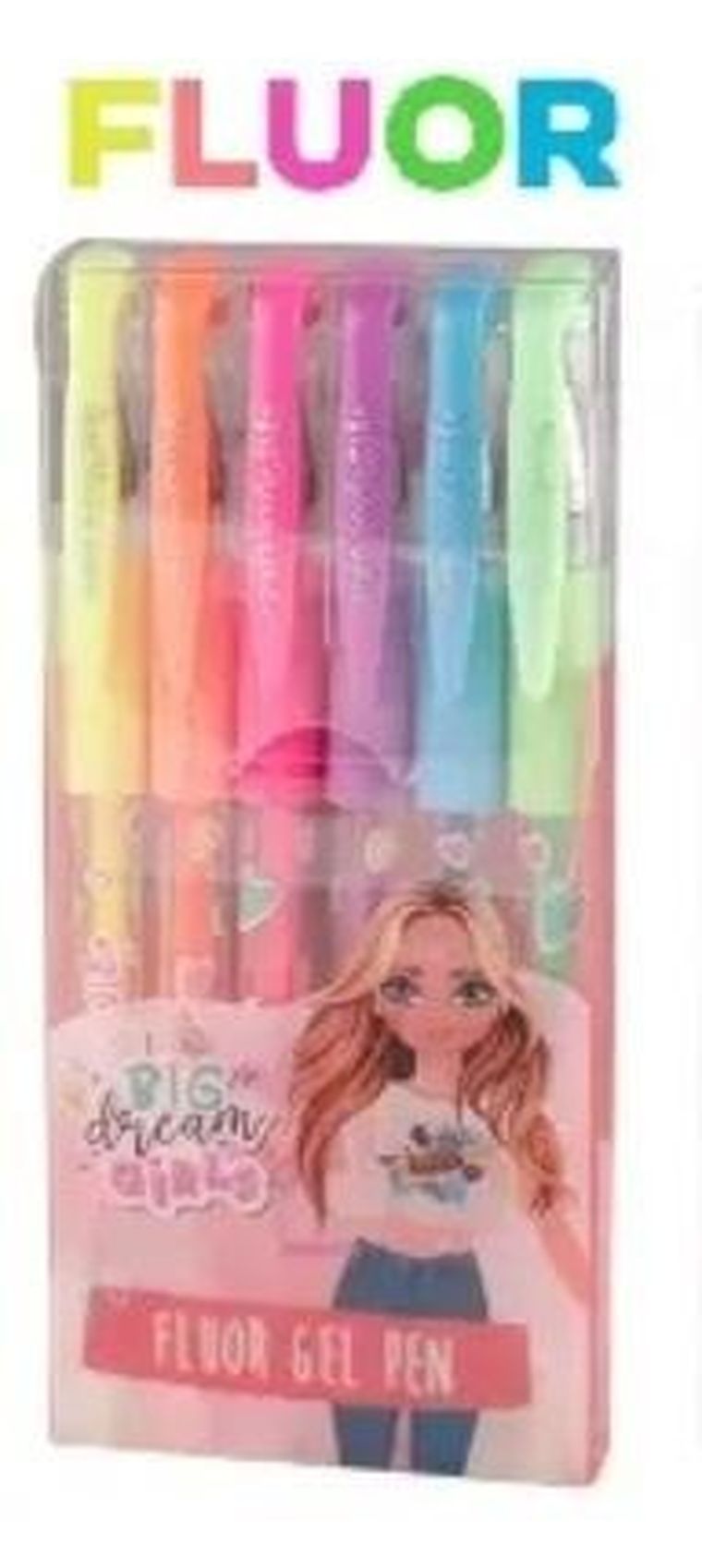 MP Main Paper, długopisy żelowe fluo, 6 kolorów