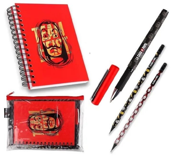 MP Main Paper, Dom z papieru, zestaw piśmienniczy z notesem, długopisem i ołówkami