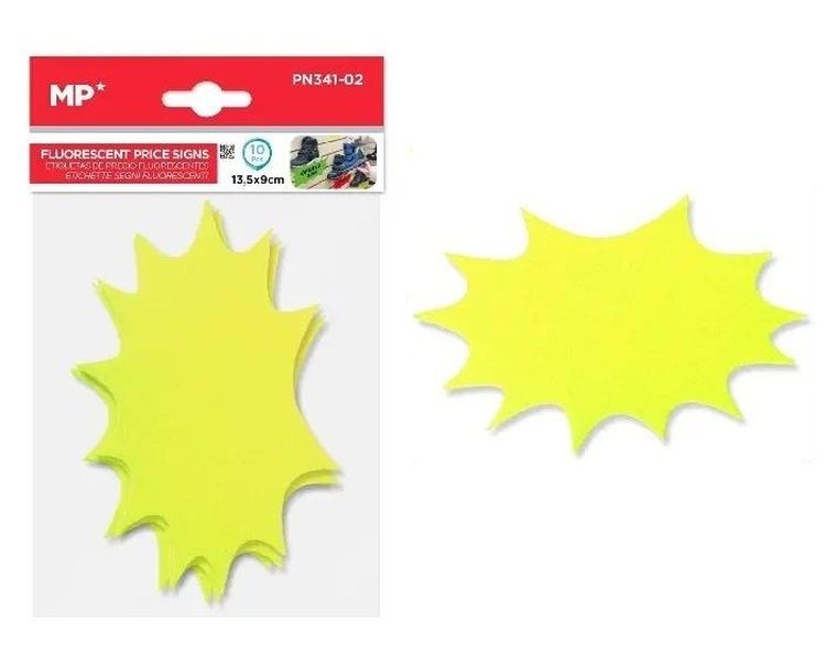 MP Main Paper, etykiety cenowe, fluorescencyjne żółte, 135-90 mm