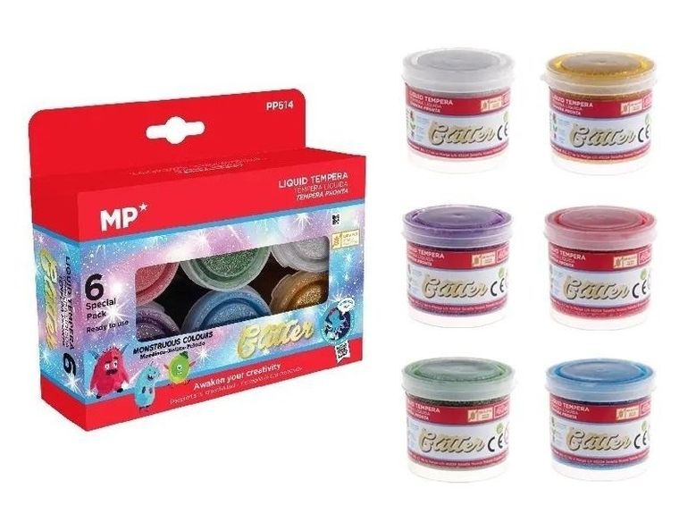 MP Main Paper, farba plakatowa tempera, 6 kolorów, 40 ml
