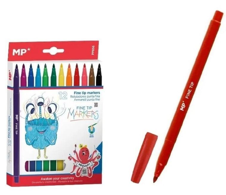 MP Main Paper, flamastry, 12 kolorów