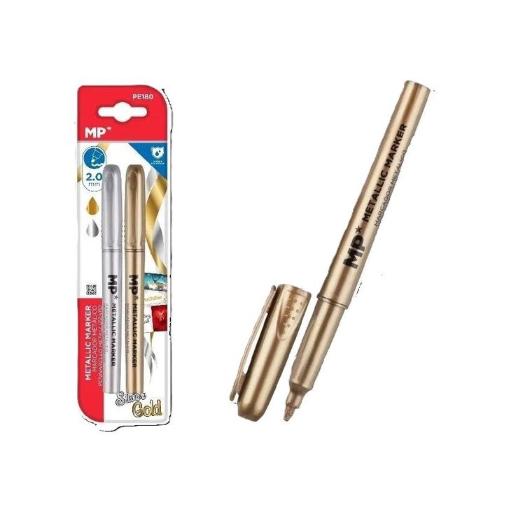 MP Main Paper, flamastry metaliczne, złoty i srebrny
