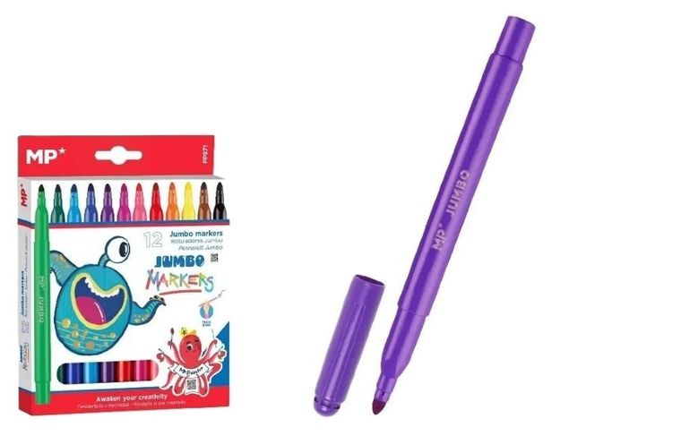 MP Main Paper, Jumbo, flamastry, 12 kolorów