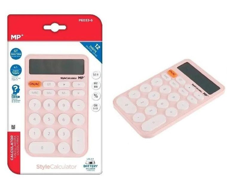 MP Main Paper, kalkulator, różowy, 8.7-14 cm