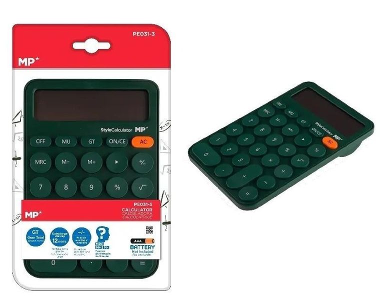 MP Main Paper, kalkulator, zielony