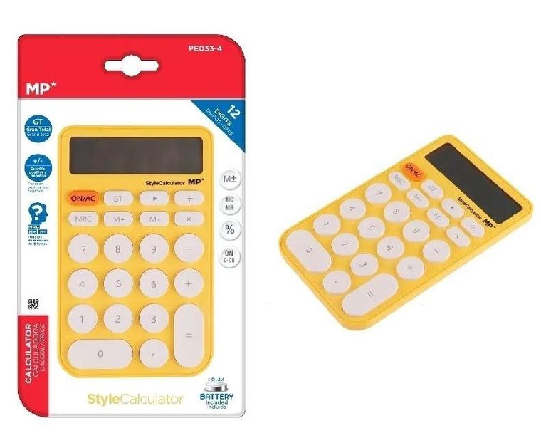 MP Main Paper, kalkulator, żółty, 8.7-14 cm
