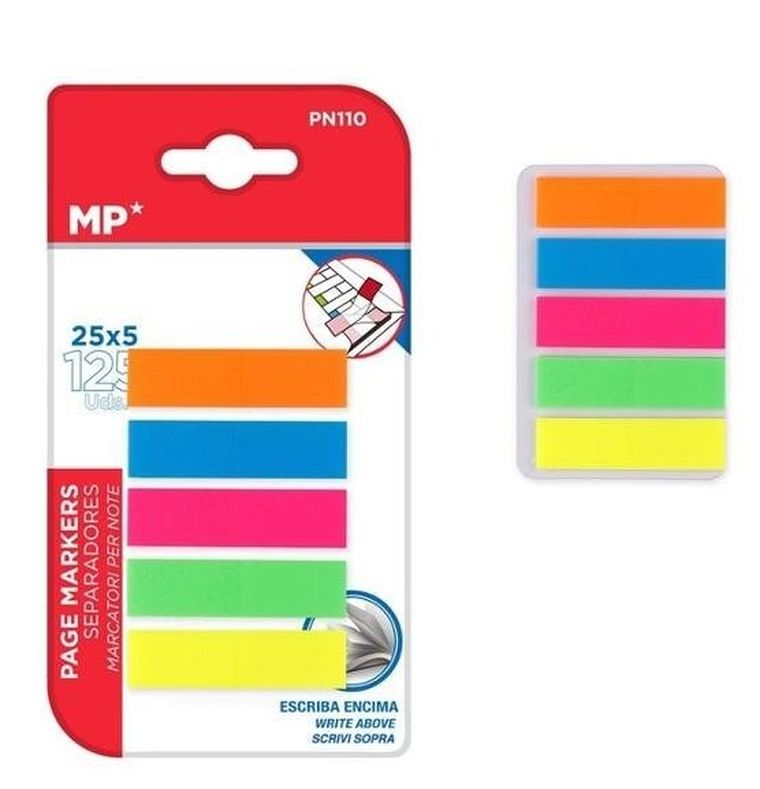 Mp Main Paper, karteczki indeksujące, fluo, 45-12 mm, 5-25 szt.