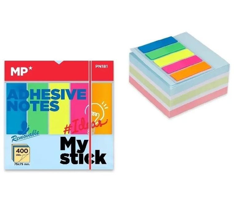 MP Main Paper, karteczki samoprzylepne, 75-75 mm, 400 szt.