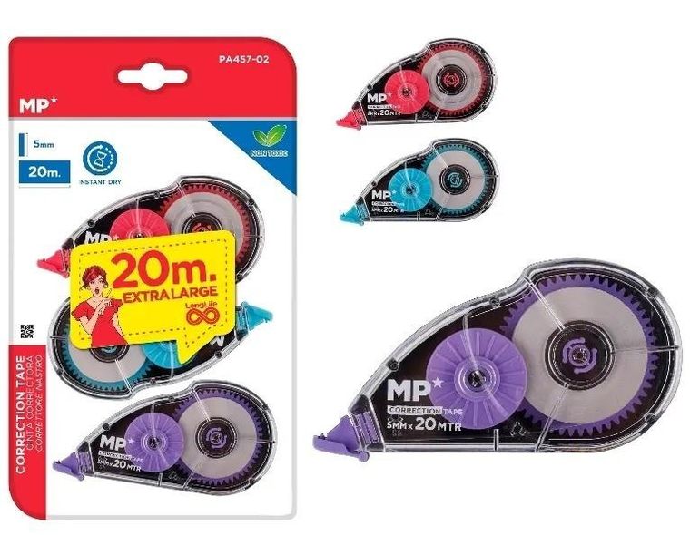 MP Main Paper, korektor w taśmie, 5mmx20m, 3 szt.