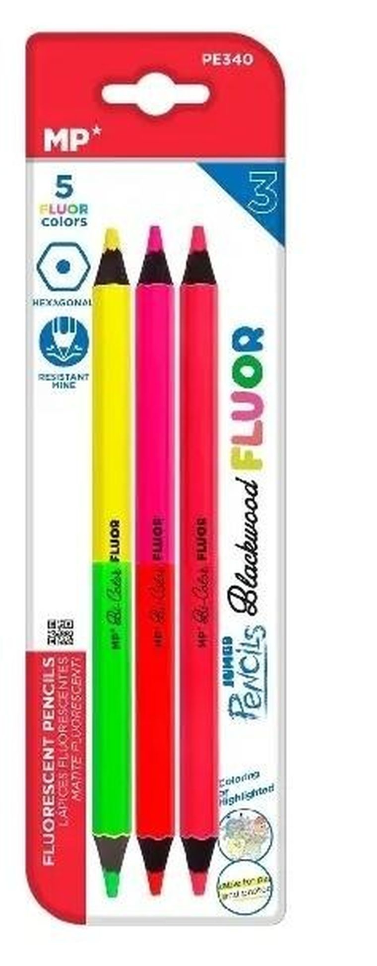 MP Main Paper, kredki dwukolorowe, 5 kolorów