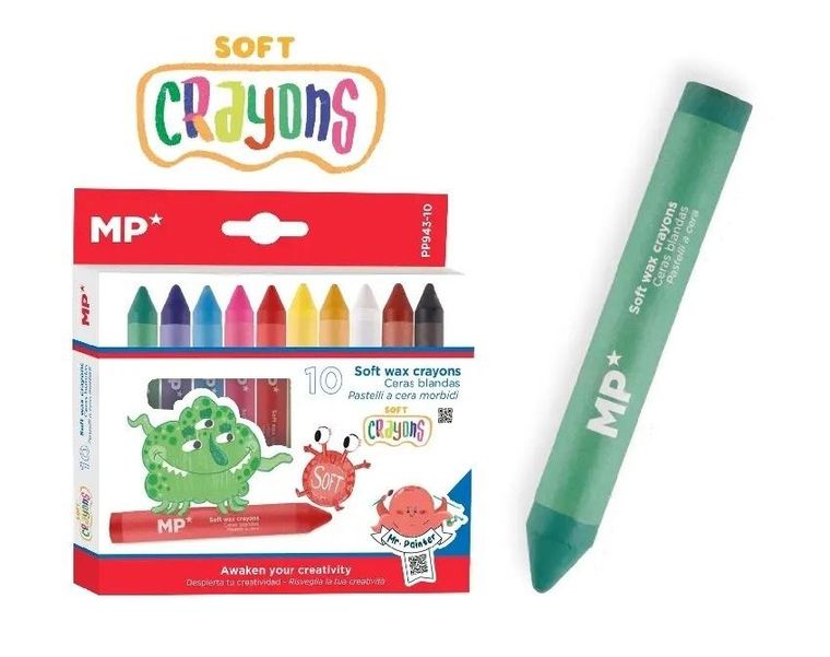 MP Main Paper, kredki woskowe, miękkie, 10 kolorów