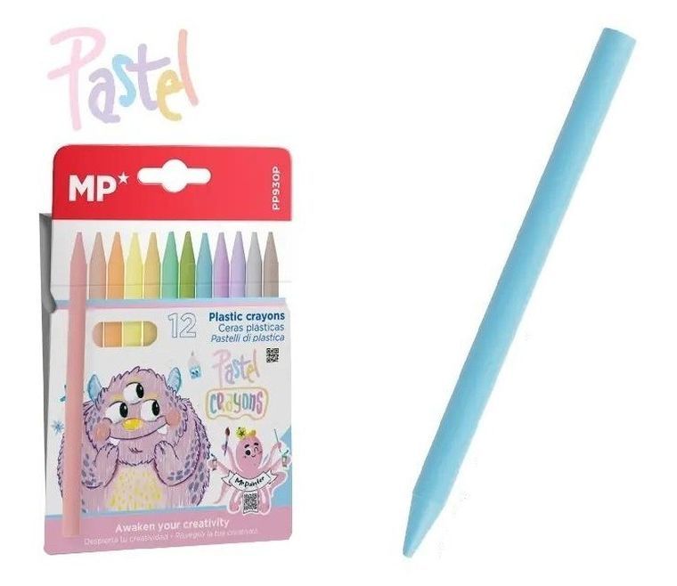 MP Main Paper, kredki woskowe, pastelowe, 12 kolorów