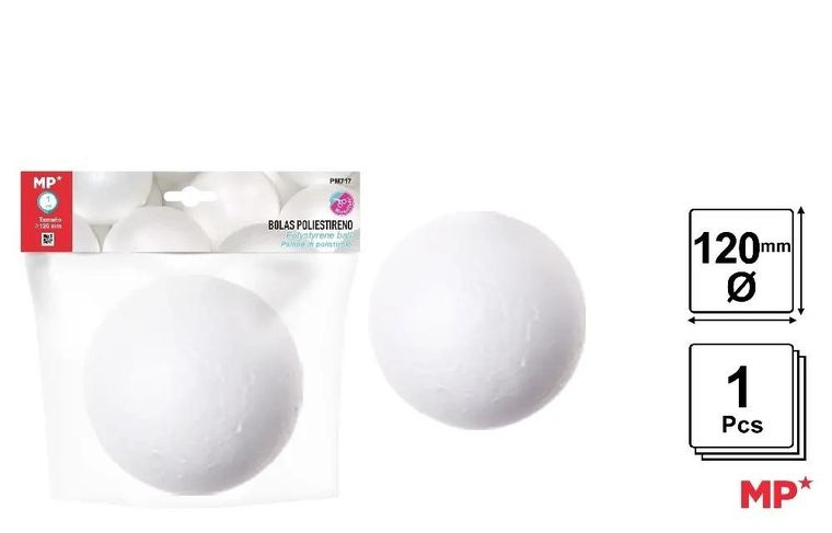 MP Main Paper, kulka styropianowa do zdobienia, 120 mm