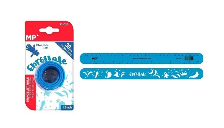 MP Main Paper, linijka elastyczna, niebieska, 30 cm