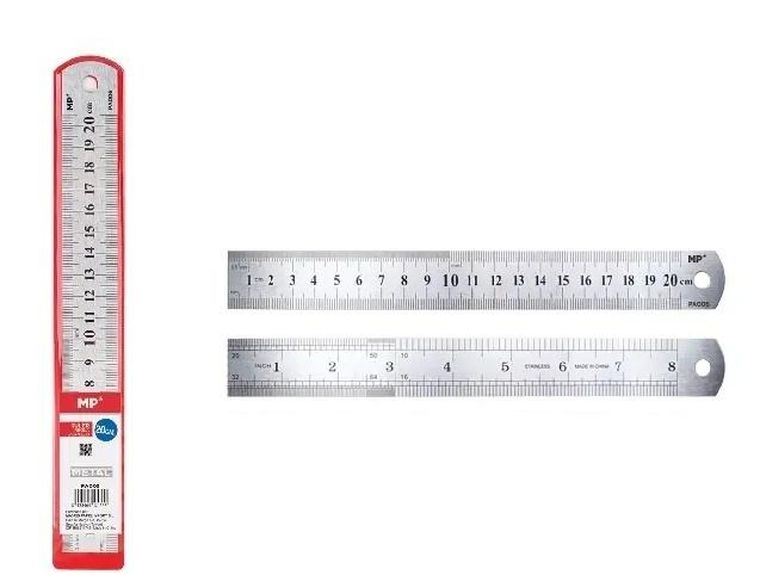 MP Main Paper, linijka ze stali nierdzewnej, 20 cm