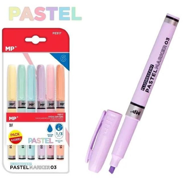 MP Main Paper, Macaron, zakreślacze fluorescencyjne, pastelowe