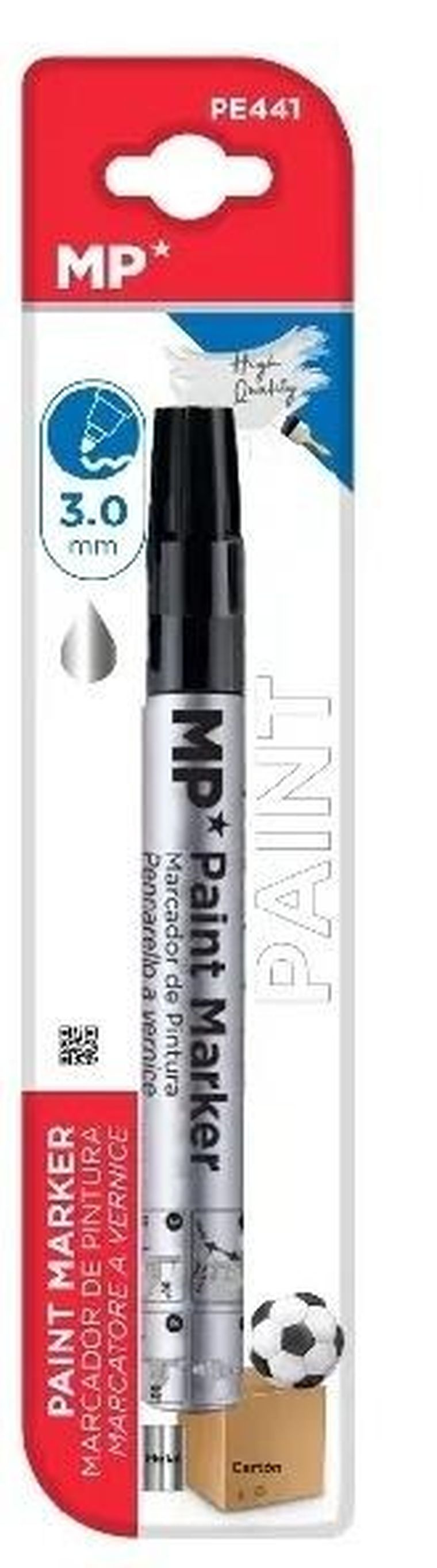 MP Main Paper, marker olejowy, srebrny, 3 mm