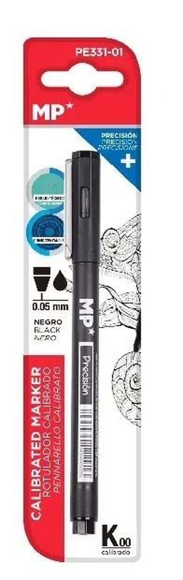 MP Main Paper, marker precyzyjny, kaligraficzny, czarny, 0,05 mm