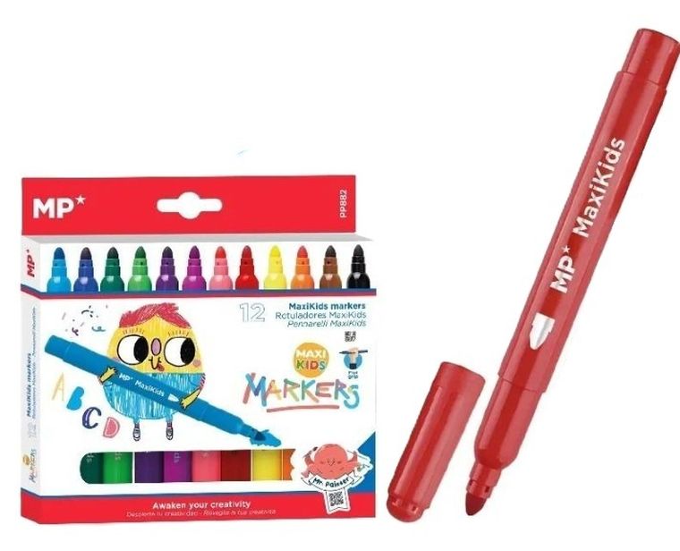 MP Main Paper, Maxi Kids, flamastry, 12 kolorów