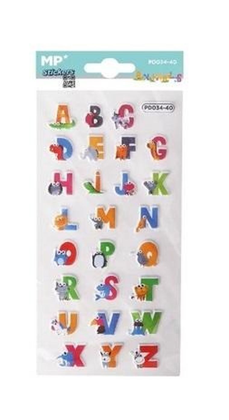 MP Main Paper, naklejki 3D, alfabet zwierzaki