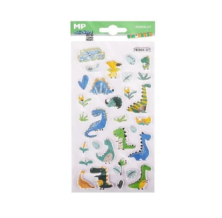 MP Main Paper, naklejki 3D, dinozaury