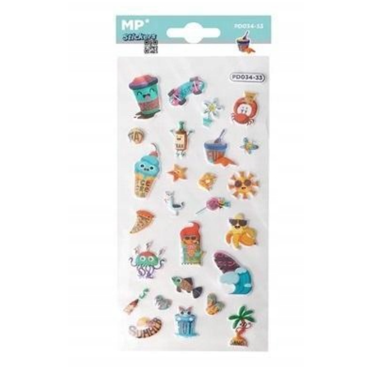 MP Main Paper, naklejki 3D, plaża