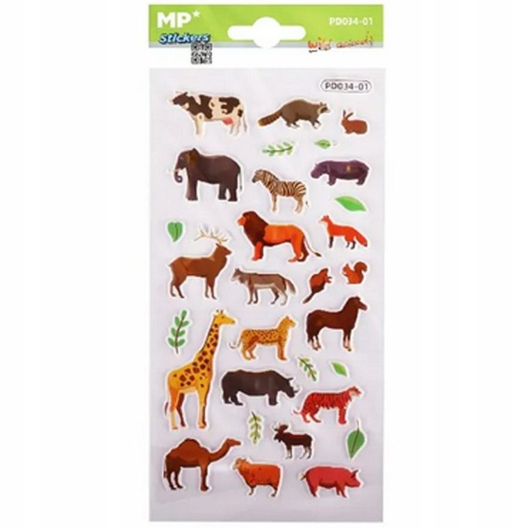 MP Main Paper, naklejki 3D, zwierzaki