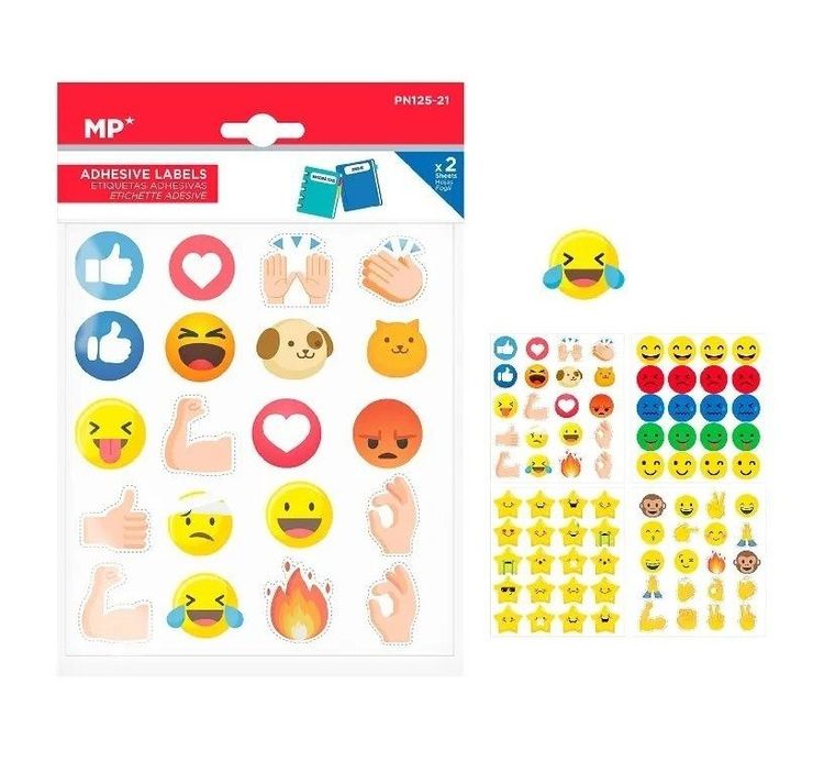 MP Main Paper, naklejki, emotikony