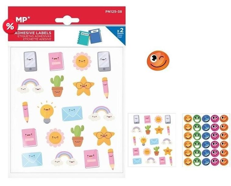 Mp Main Paper, naklejki imienne, 2 arkusze