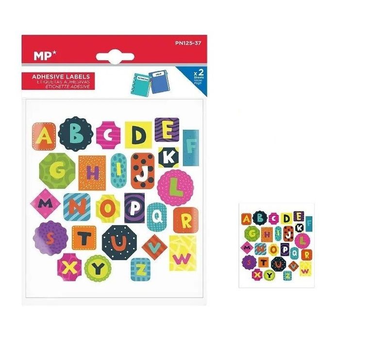 MP Main Paper, naklejki, literki
