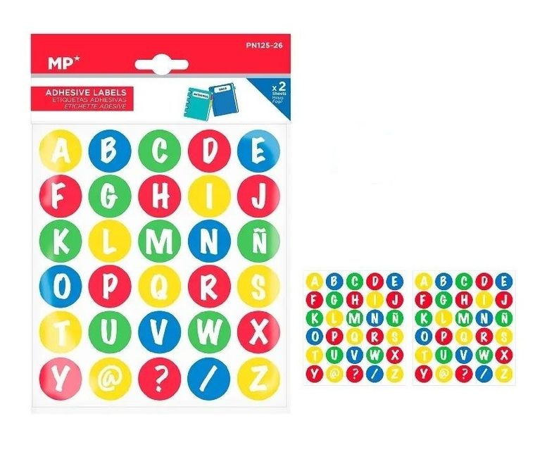 MP Main Paper, naklejki, literki