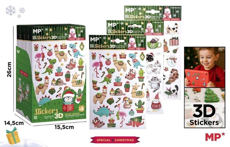 MP Main Paper, naklejki świąteczne 3D