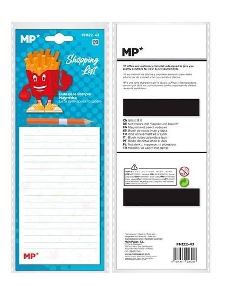 Mp Main Paper, notes magnetyczny na lodówkę z ołówkiem, 1 szt.