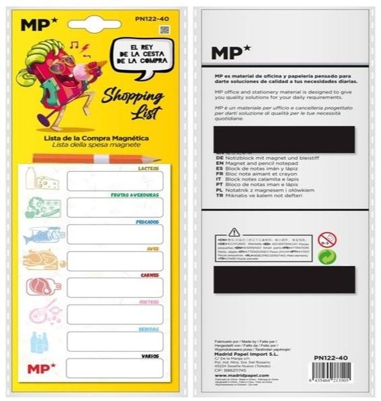 MP Main Paper, notes magnetyczny na lodówkę z ołówkiem, 1 szt.